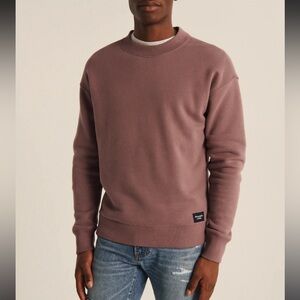 ABERCROMBIE & FITCH MAUVE CREW SWEATSHIRT LARGE